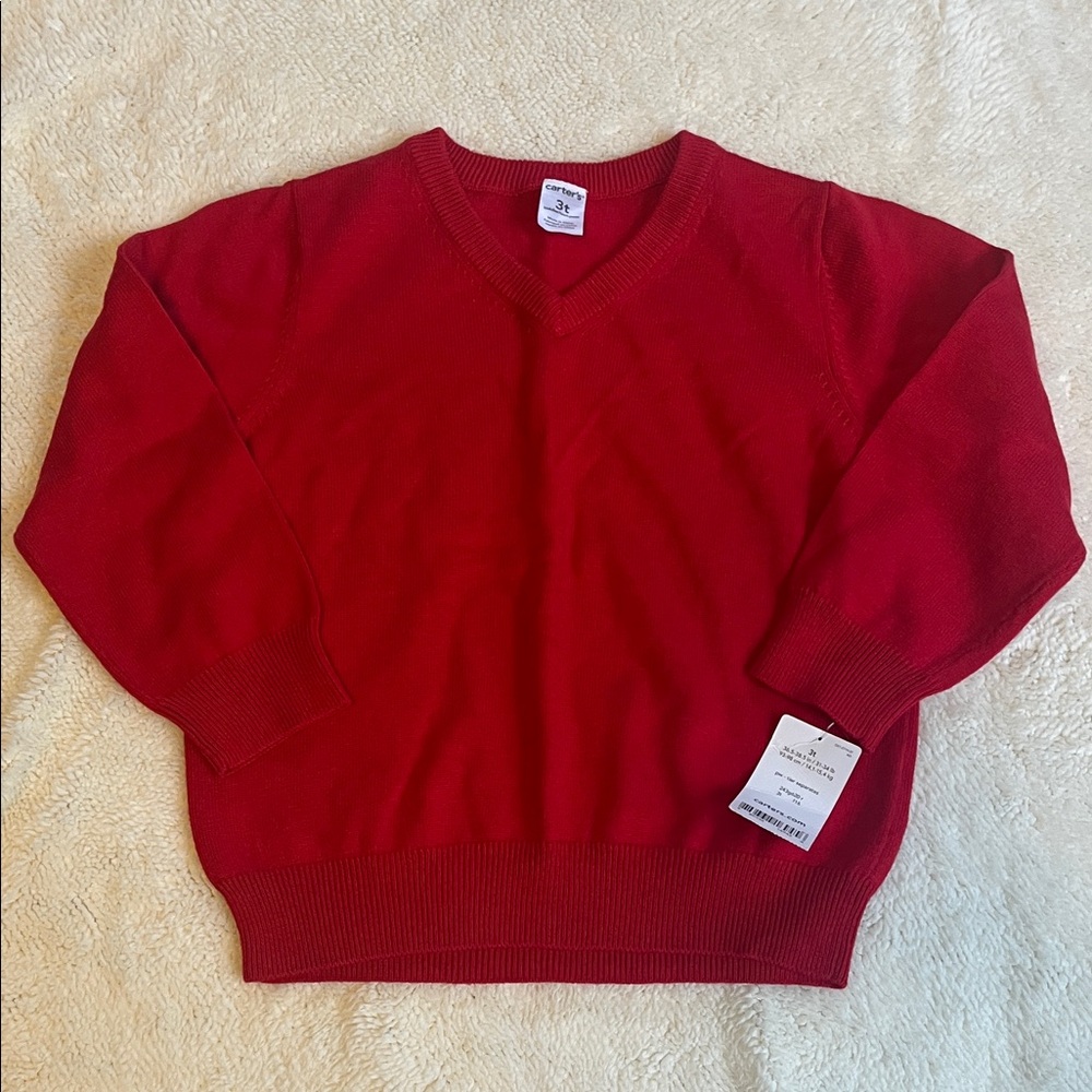 Carter's Red V-Neck Sweater for Kids